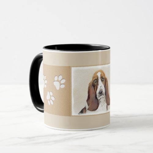 Basset Hound Painting _ Cute Original Dog Art Mug