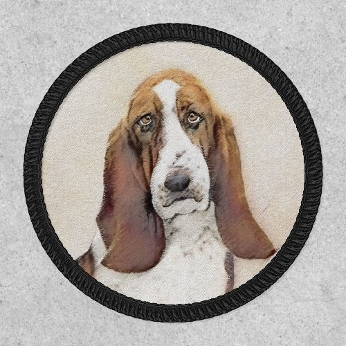 Basset Hound Painting _ Cute Original Dog Art Patch