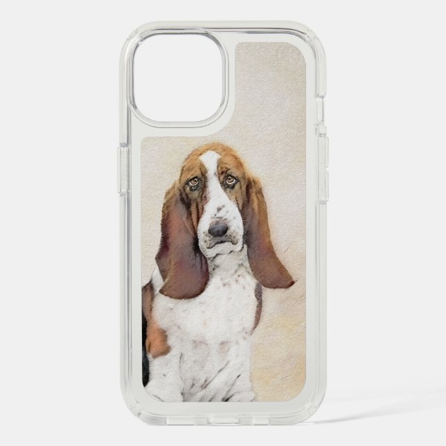 Basset Hound Painting - Cute Original Dog Art Speck iPhone Case (Front)