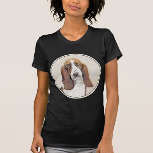 Basset Hound Painting _ Cute Original Dog Art T_Shirt