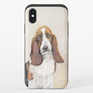 Basset Hound Painting - Cute Original Dog Art iPhone X Slider Case