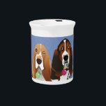 Basset Hound Peace Love Joy Christmas Design Beverage Pitcher<br><div class="desc">Basset Hound Peace Love Joy Christmas Design</div>