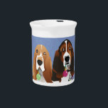 Basset Hound Peace Love Joy Christmas Design Beverage Pitcher<br><div class="desc">Basset Hound Peace Love Joy Christmas Design</div>