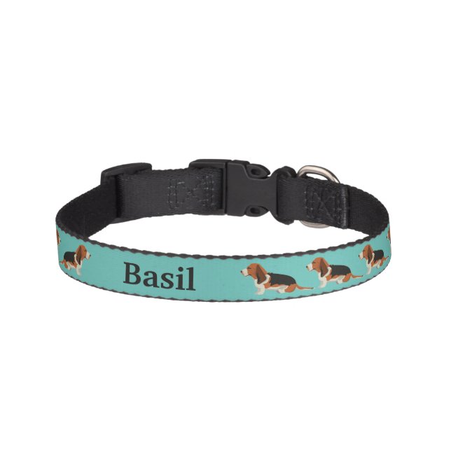 Basset Hound Personalize Pet Collar (Front)