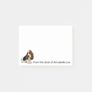Basset Hound Personalize Post-it Notes