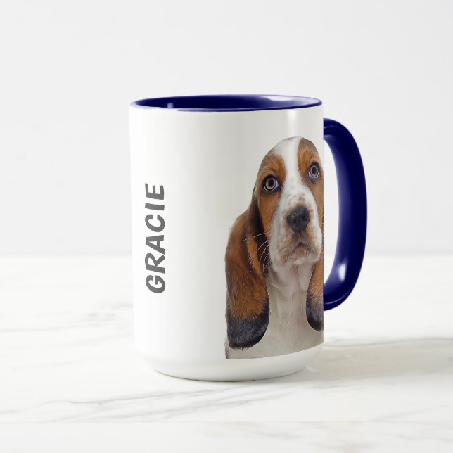 Basset Hound Personalized  Mug (Front Right)