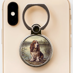 Basset Hound Phone Ring Stand