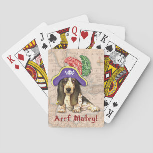 Basset Hound Pirate Poker Cards