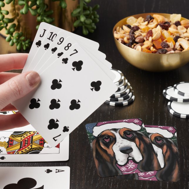 BASSET HOUND  POKER CARDS (In Situ)