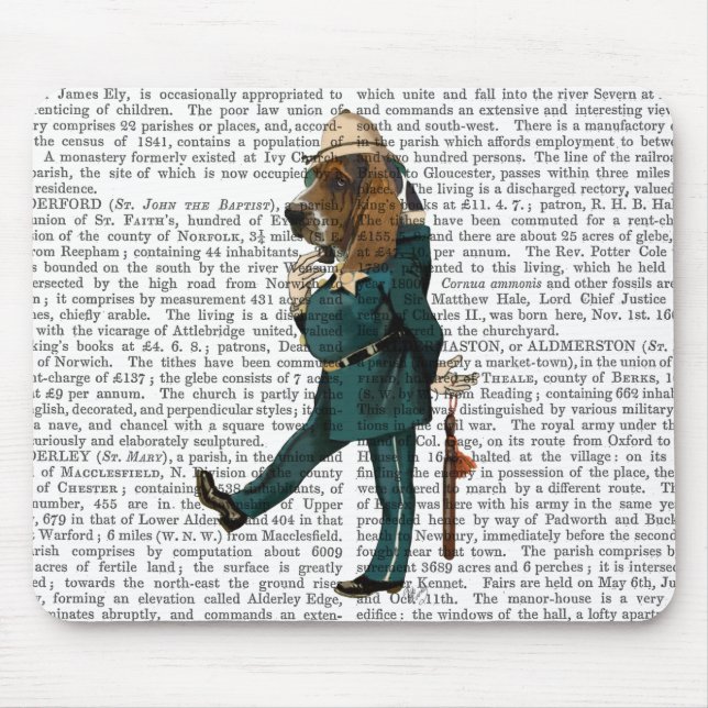 Basset Hound Policeman Mouse Pad (Front)