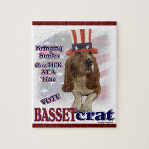 Basset Hound Political Humor Jigsaw Puzzle