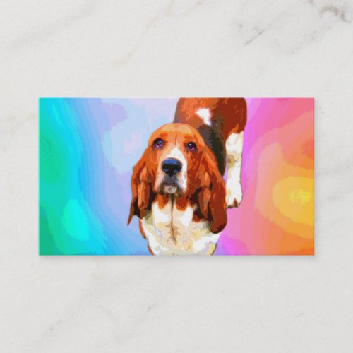 Basset Hound Pop Art Business Cards