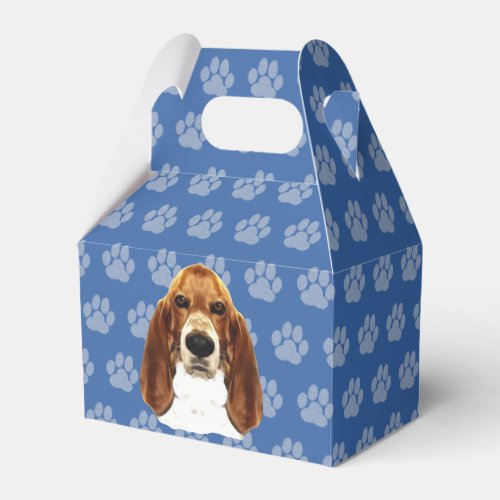 Basset Hound Portrait Favor Boxes