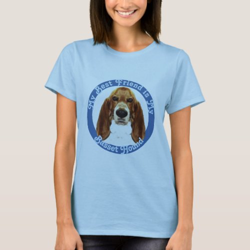 Basset Hound Portrait T_Shirt