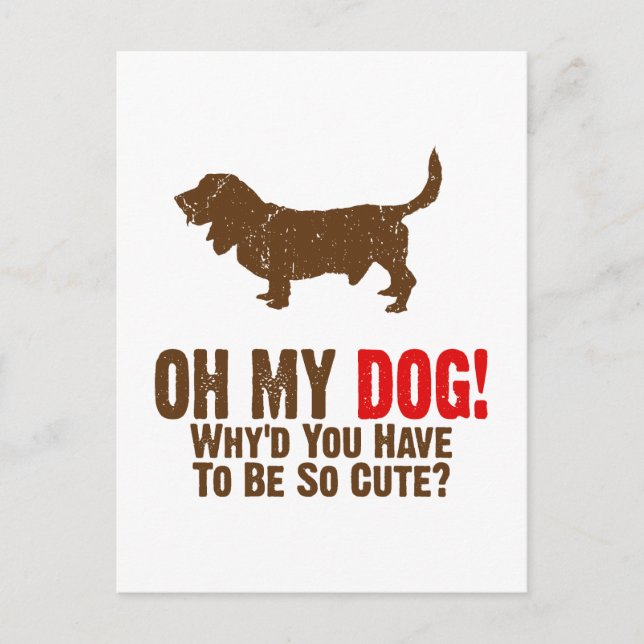 Basset Hound Postcard (Front)