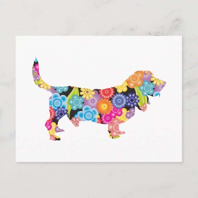 Basset Hound Postcard (Front)