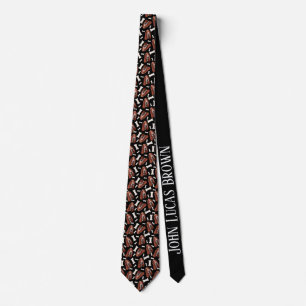 Basset Hound Print Neck Tie