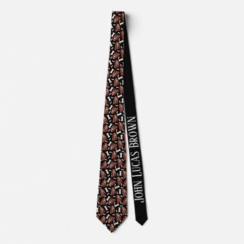 Basset Hound Print Neck Tie