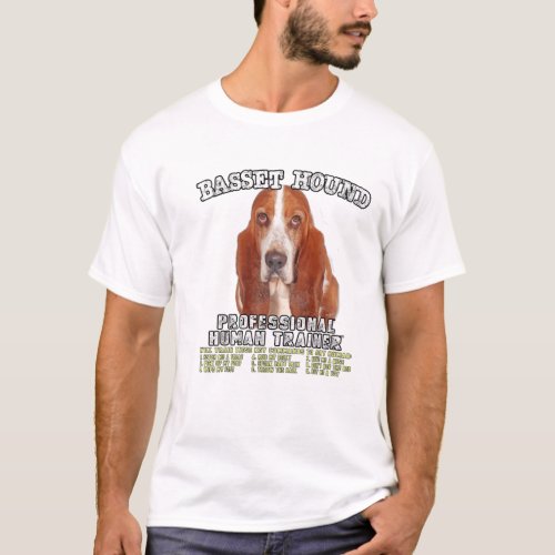 Basset Hound Professional Human Trainer T_Shirt