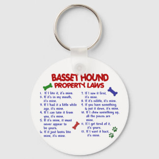 BASSET HOUND Property Laws 2 Keychain