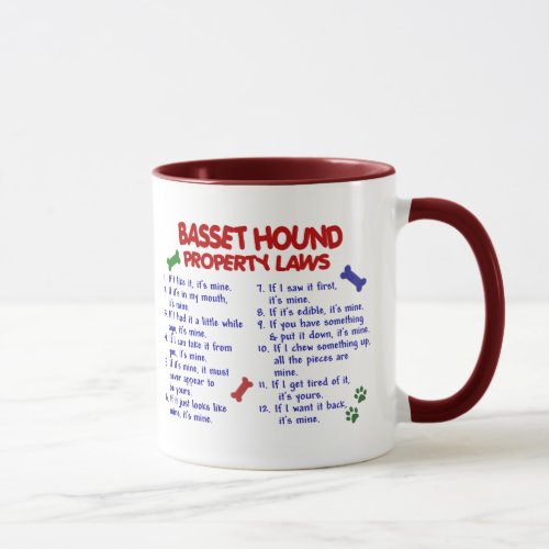 BASSET HOUND Property Laws 2 Mug
