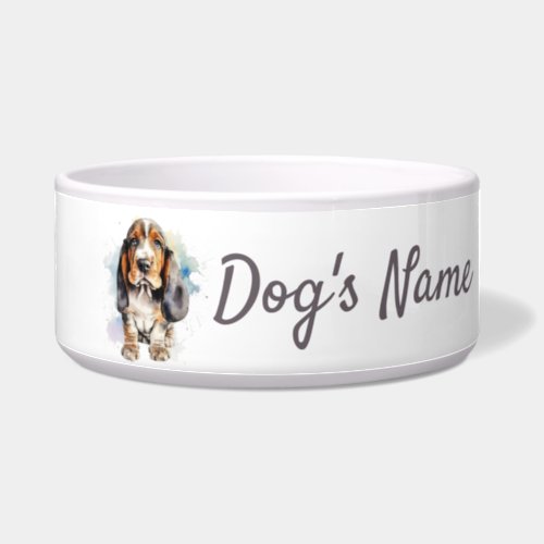 Basset Hound puppy Ceramic Pet Bowl