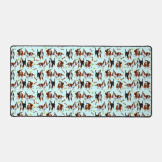 Basset Hound Puppy Dogs Desk Mat