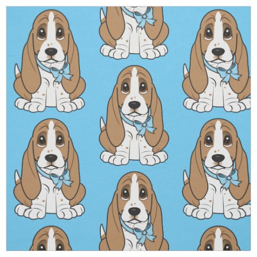 Basset Hound Puppy Fabric