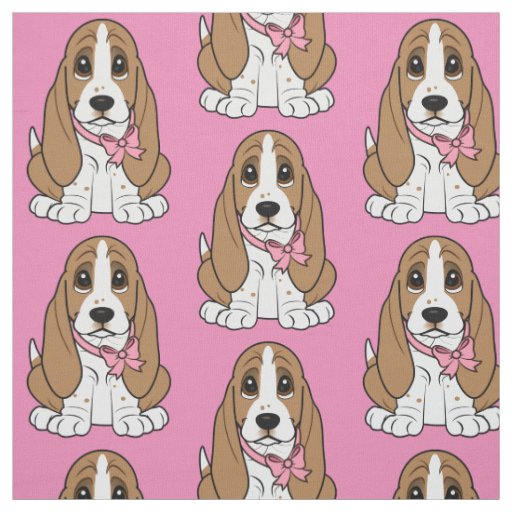Basset Hound Puppy Fabric Zazzle