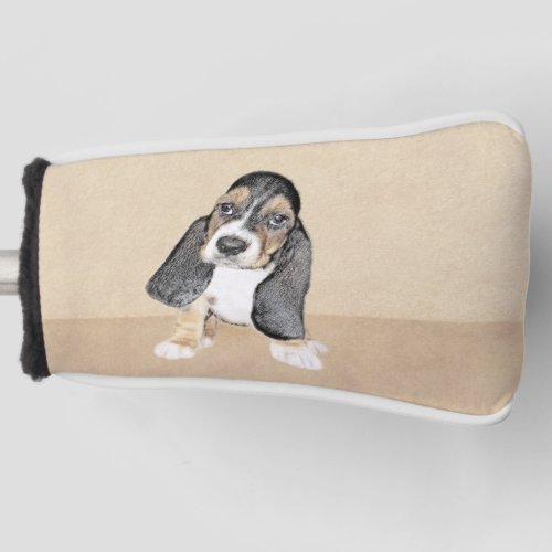 Basset Hound Puppy Painting _ Original Dog Art Golf Head Cover