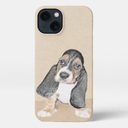 Basset Hound Puppy Painting _ Original Dog Art iPhone 13 Case