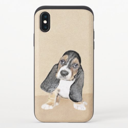 Basset Hound Puppy Painting _ Original Dog Art iPhone X Slider Case