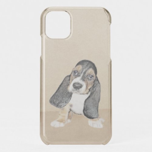 Basset Hound Puppy Painting _ Original Dog Art iPhone 11 Case