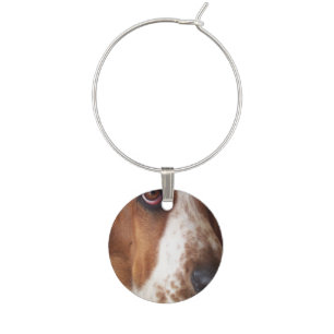 Basset Hound Puppy Wine Glass Charm