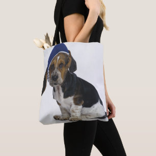 Basset Hound Puppy With Visor Tote Bag