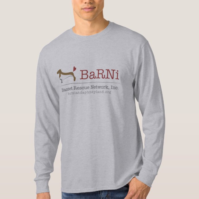 Basset Hound Rescue Long Sleeve Men's Shirt (Front)