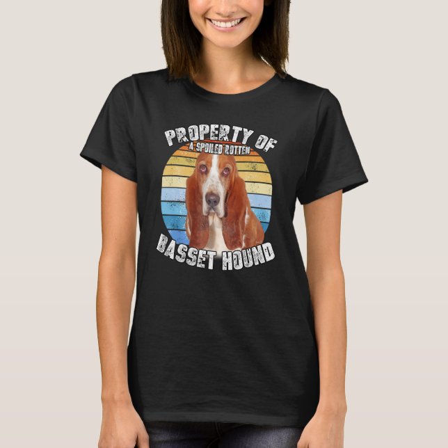 Basset Hound Retro Property Of T-Shirt (Front)