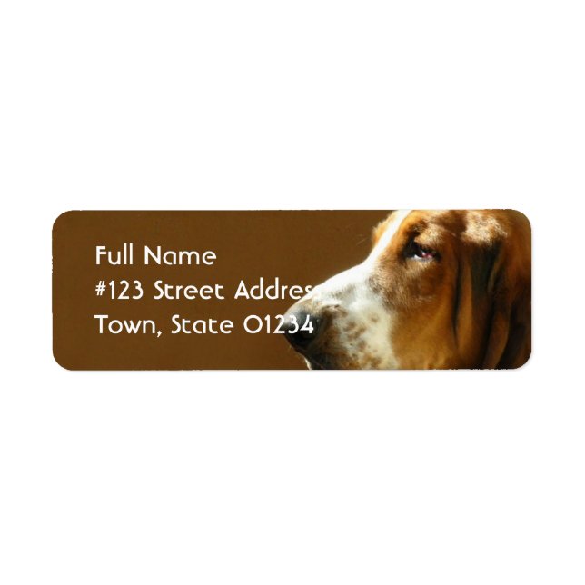 Basset Hound Return Address Label (Front)