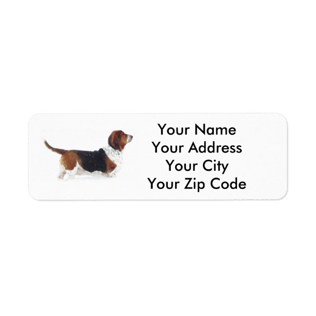Basset Hound Return Address Label (Front)