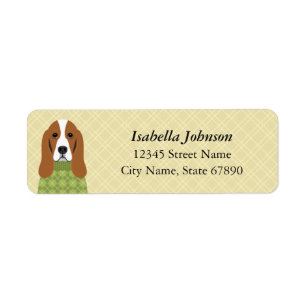 Basset Hound Return Address Labels