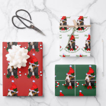 Basset Hound Santa Hat Christmas