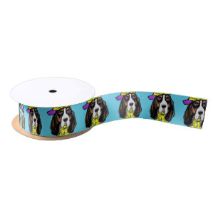 Basset Hound Satin Ribbon