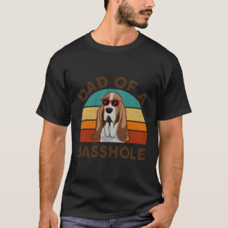 Basset-Hound Shirt Dad Of Basshole Funny Dog Fathe