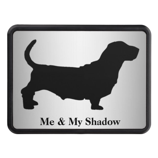 Basset Hound Silhouette Hitch Cover (Front)