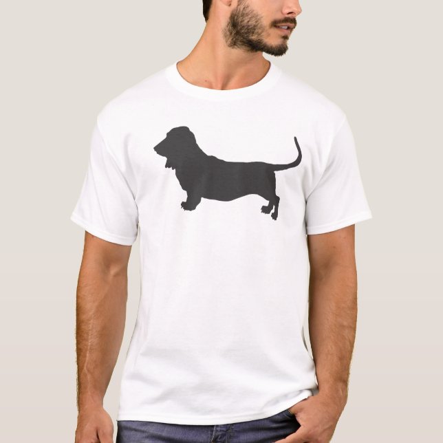 Basset Hound Silhouette T-Shirt (Front)