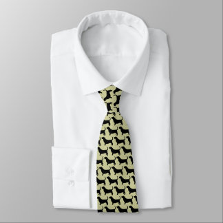 Basset Hound Silhouettes Neck Tie
