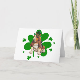 Basset Hound St. Paddys Day Card