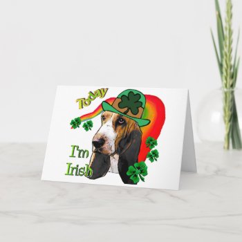 Basset Hound St. Patricks Day Card by DogsByDezign at Zazzle