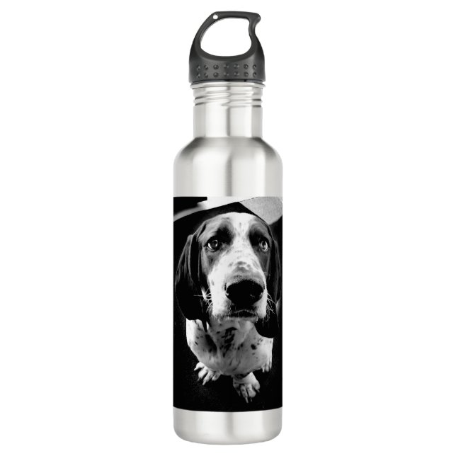 Basset Hound Stainless Steel Water Bottle (Front)