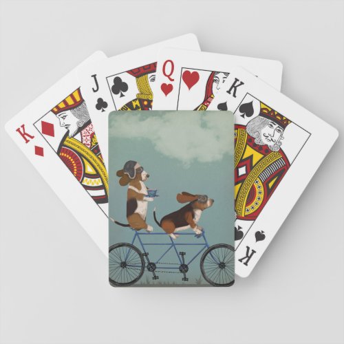 Basset Hound Tandem Poker Cards